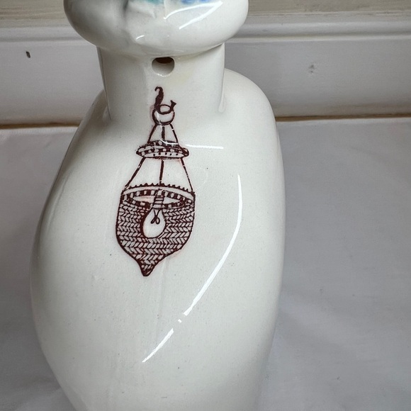 Ceramic vented Tea Candle Lantern Elegant Art Deco standing or hanging|10” Tall - Picture 10 of 17